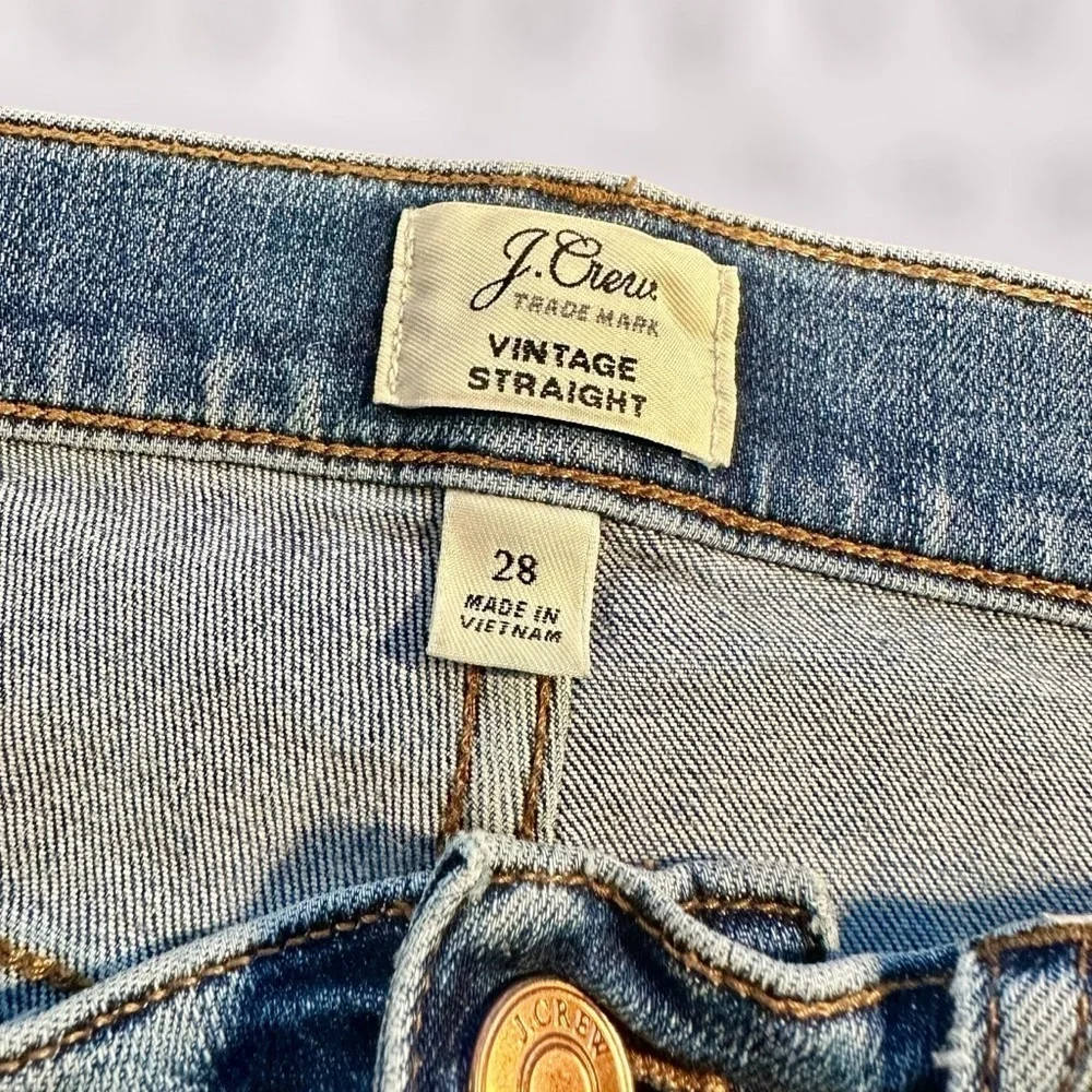 J. Crew ‘Vintage Straight Jeans’ in “Coastline” Wash Size 28